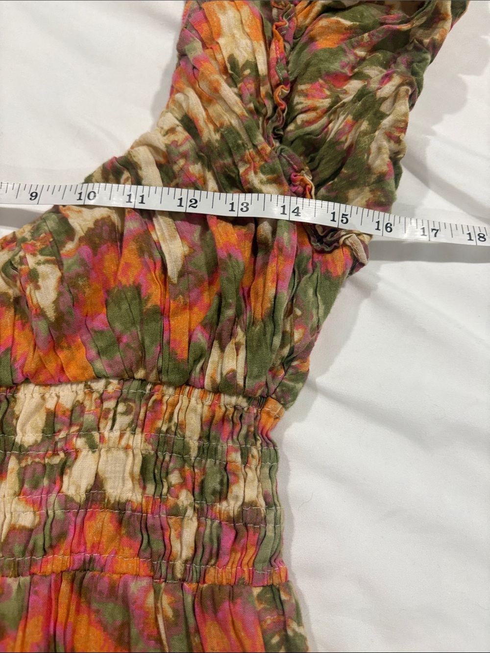 Caroline Constas  BOHO / Olive & Orange Floral V-Neck Maxi Dress SIZE/S - Picture 12 of 13
